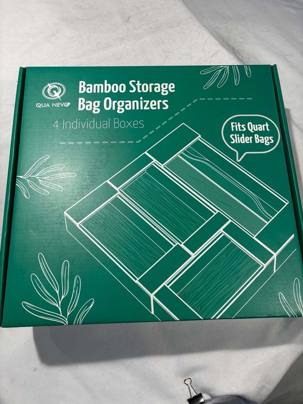 Qua Nevo Bamboo Storage Bag Organizers Set of 4
